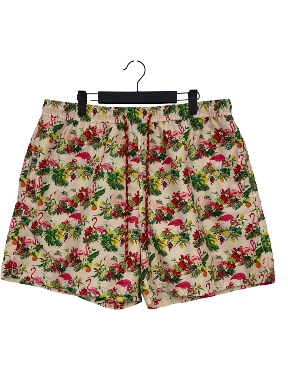 Nick Graham Floral Flamingo Drawstring Swim Shorts Trunks Men’s XL